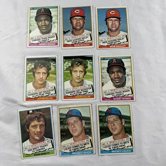 1976 Topps Traded Baseball 70 Cards Lot Poor Condition Low Grade w Multiples - Picture 7 of 8
